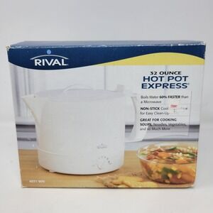 Rival Hot Pot Express 32oz Electric Water Boiler & Cooker White 4071 WN New